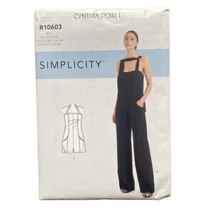 SIMPLICITY PATTERN R10603 Cynthia Rowley Jumpsuit  Size 4-12 UNCUT